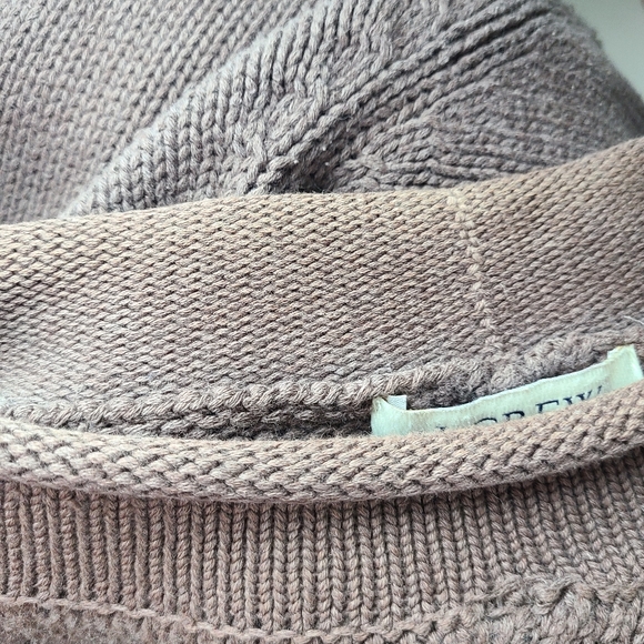 J. Crew Roll Neck OarsmanBrown Taupe Heavyweight Cotton Sweater - Picture 6 of 10